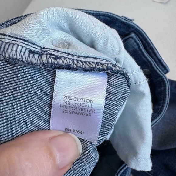 J. Jill High-Rise Fringed-Hem Straight-Leg Jeans Size 4‎ EUC 0238 - Picture 9 of 10